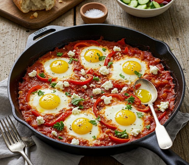 Skillet Shakshuka with Feta and Herbs