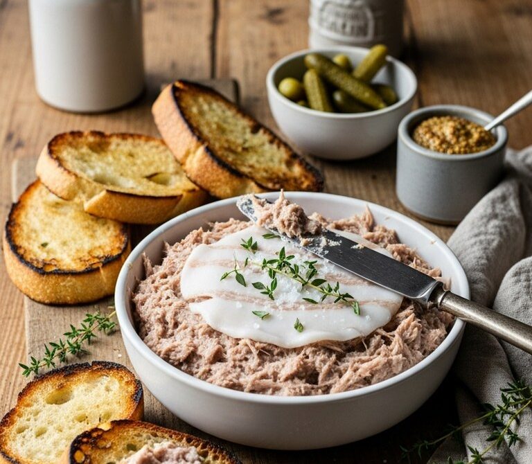 Slow-Braised Pork Rillettes With Crusty Bread
