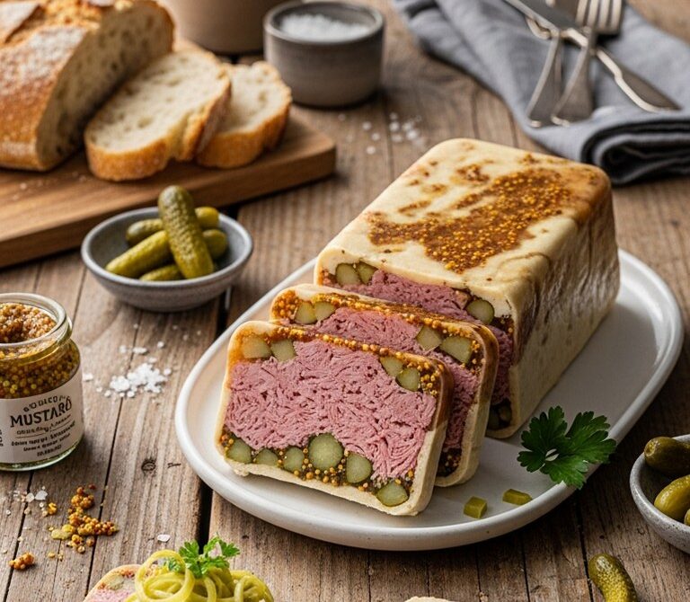 Smoked Ham Hock Terrine with Pickles and Mustard Seeds