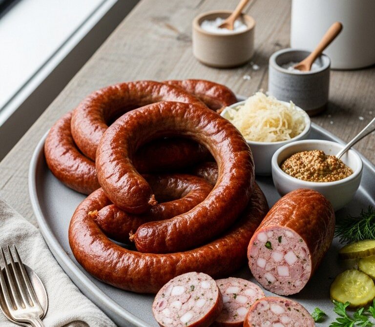 Smoked Kielbasa-Style Sausage with Garlic and Marjoram