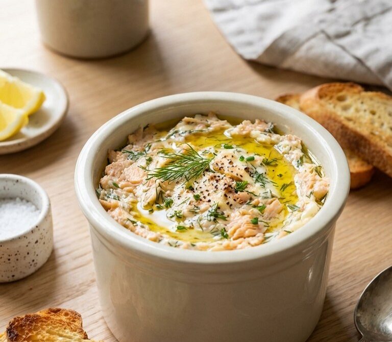 Smoked Salmon Collar Rillettes With Lemon and Dill