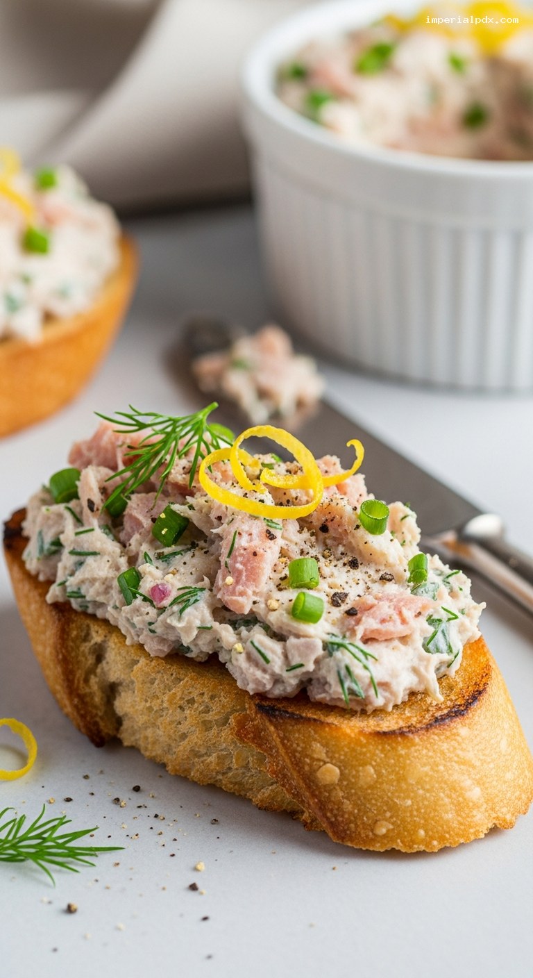 Smoked Trout Rillettes with Lemon and Horseradish – Closeup