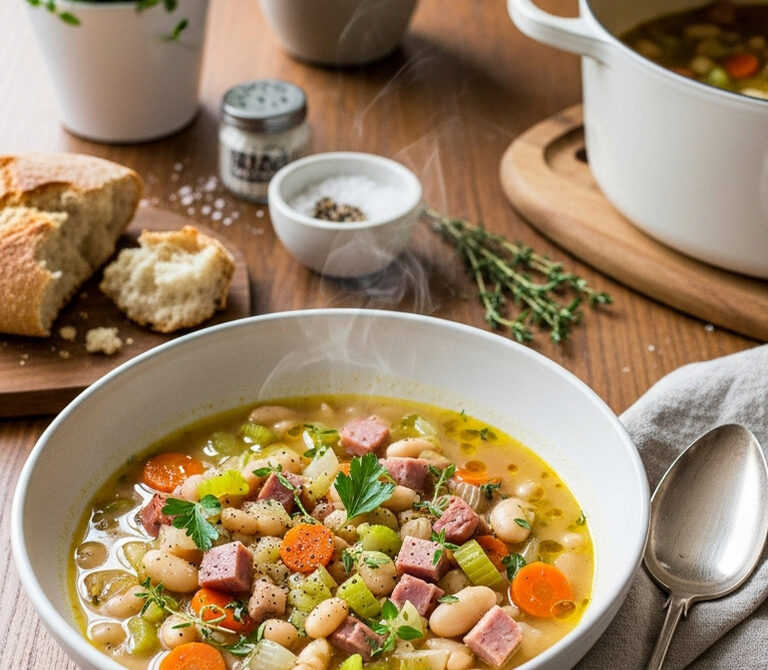 Smoky Ham and White Bean Soup