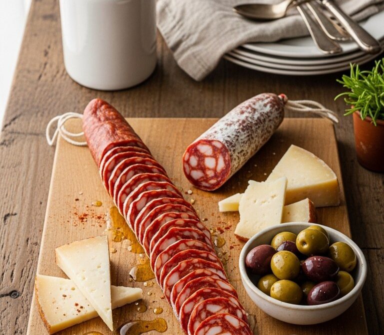 Smoky Spanish Chorizo With Manchego and Olives