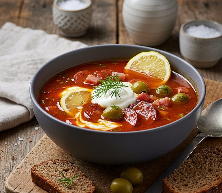 Smoky-Tangy Solyanka Soup with Cured Meats