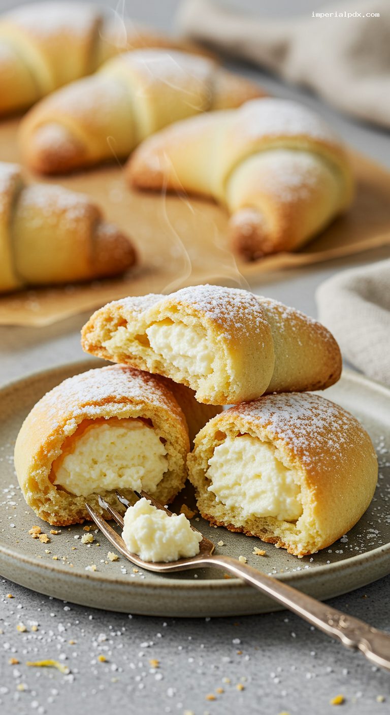 Sochniki: Tender Sour Cream Crescents with Tvorog Filling – Closeup