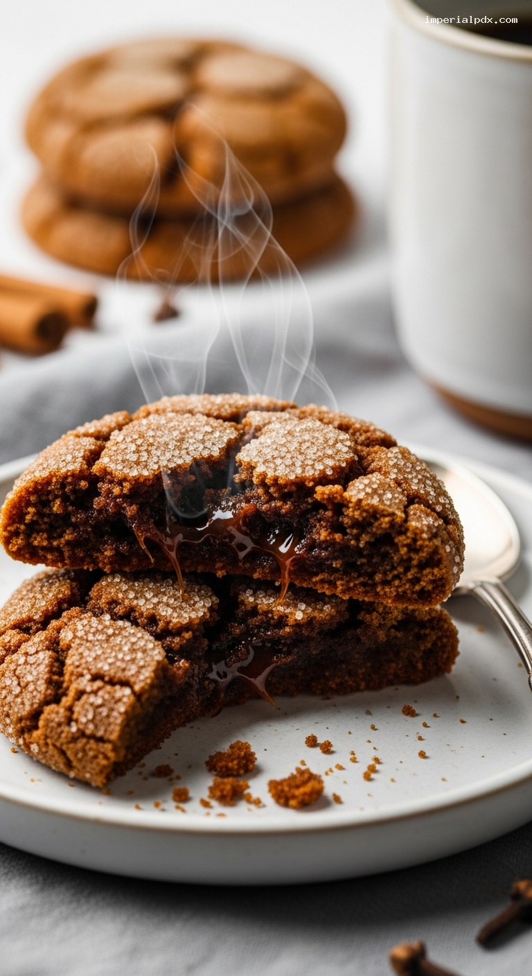 Soft and Chewy Ginger Molasses Cookies – Closeup