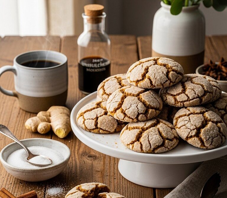 Soft and Chewy Ginger Molasses Cookies