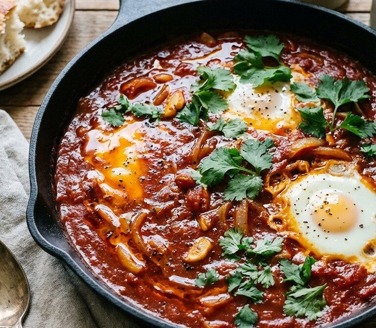 Spicy Harissa Tomato Simmer Sauce for Eggs and Stews