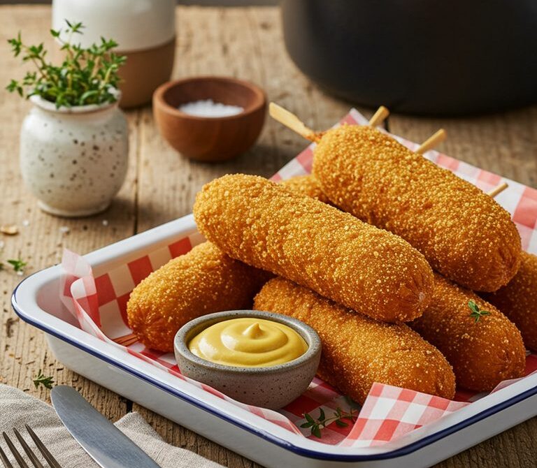 State Fair Corny Dogs with Yellow Mustard