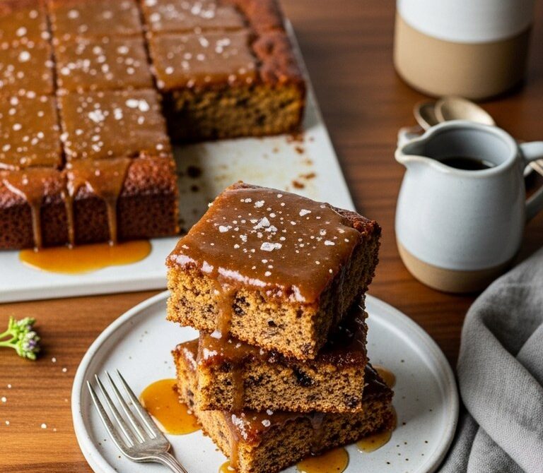 Sticky Maple Date Cake with Caramelized Edges