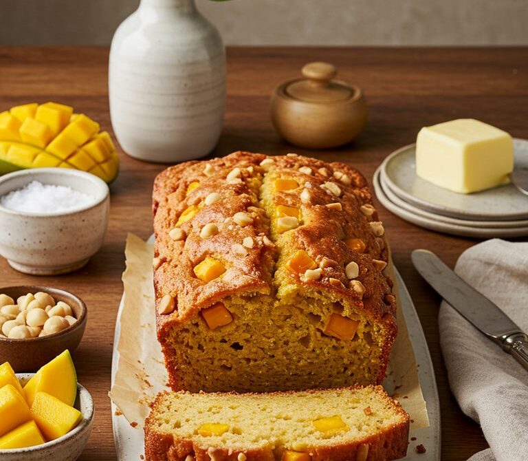 Super-Moist Hawaiian Mango Bread with Macadamias