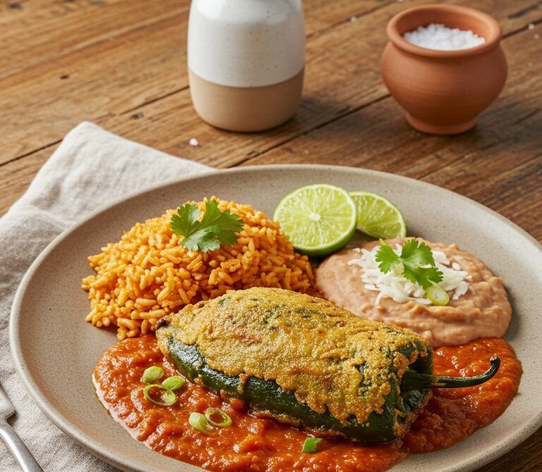 Tex-Mex Chile Rellenos with Ranchero Sauce