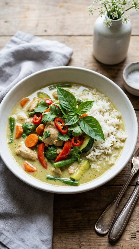 Thai Green Curry Chicken With Vegetables and Jasmine Rice – Imperial ...