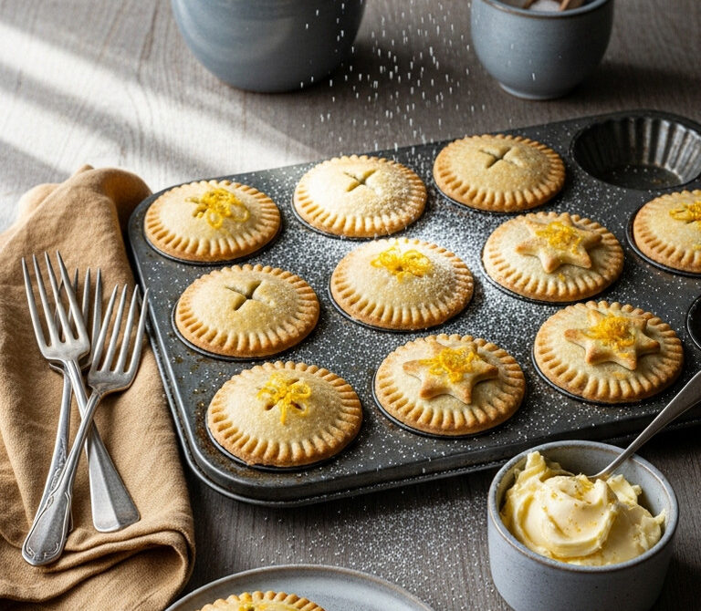 Traditional Mince Pies with Brandy Butter