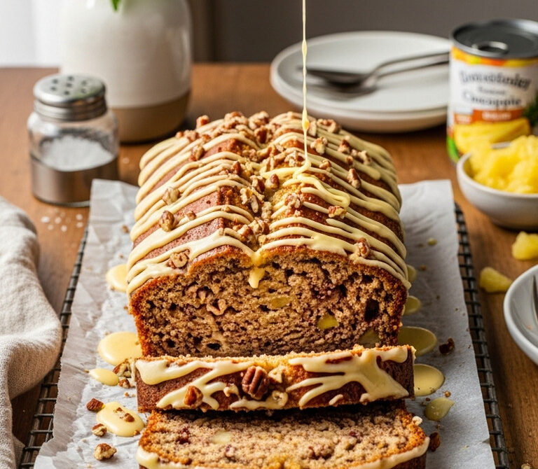 Tropical Hummingbird Banana-Pineapple Loaf with Pecans