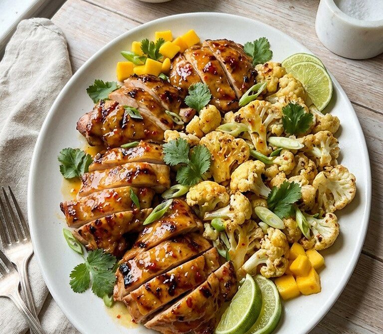 Tropical Mango-Habanero Glaze with Lime, Ginger, and Honey