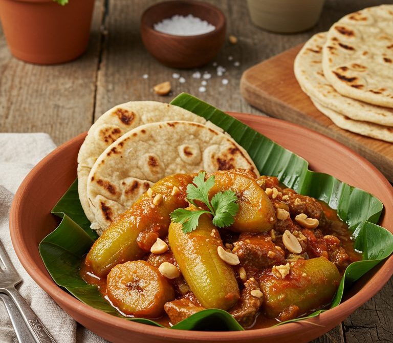 Ugandan Matoke Stew with Beef or Beans