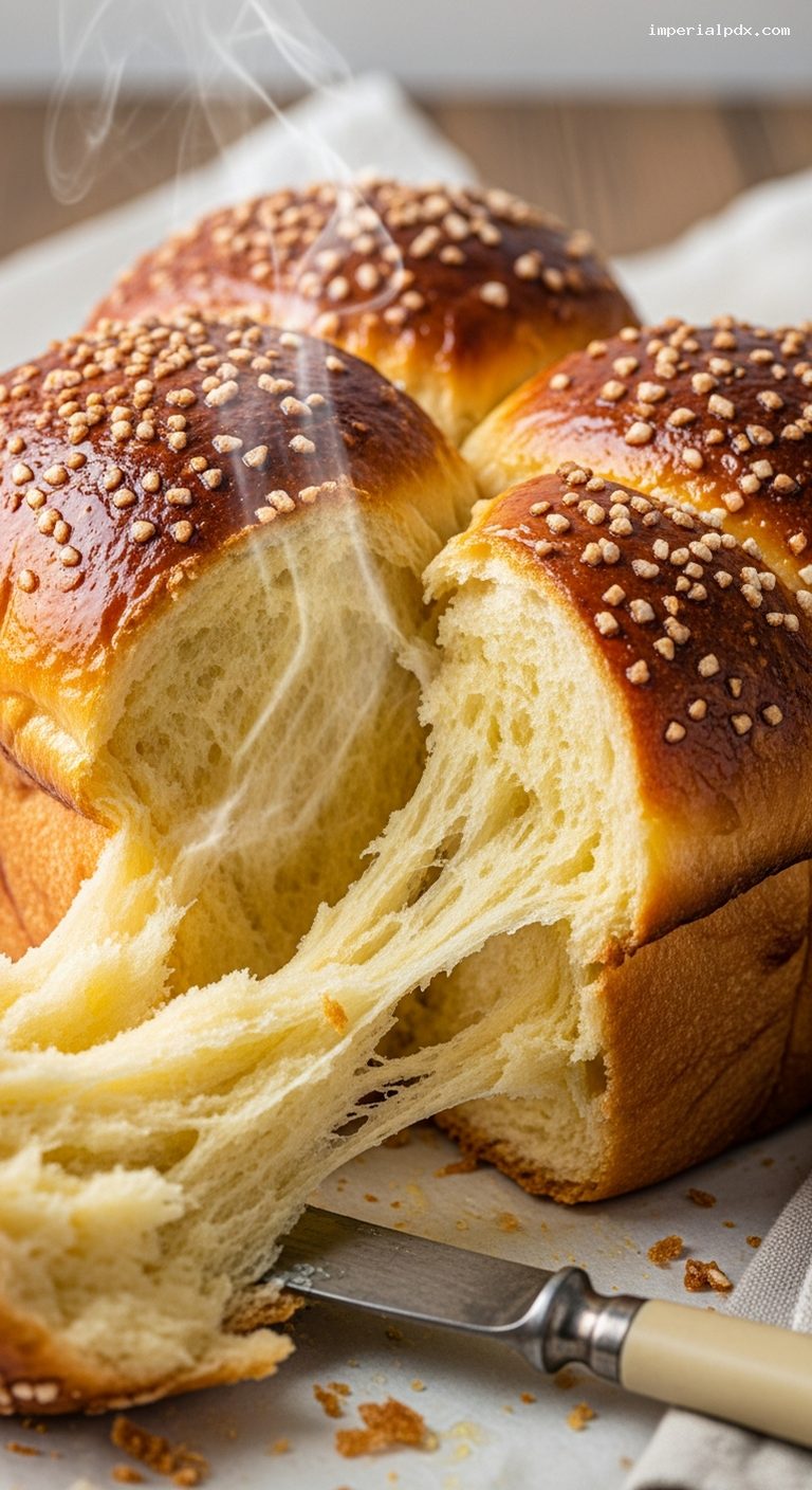 Ultra-Buttery Brioche Pull-Apart Loaf – Closeup
