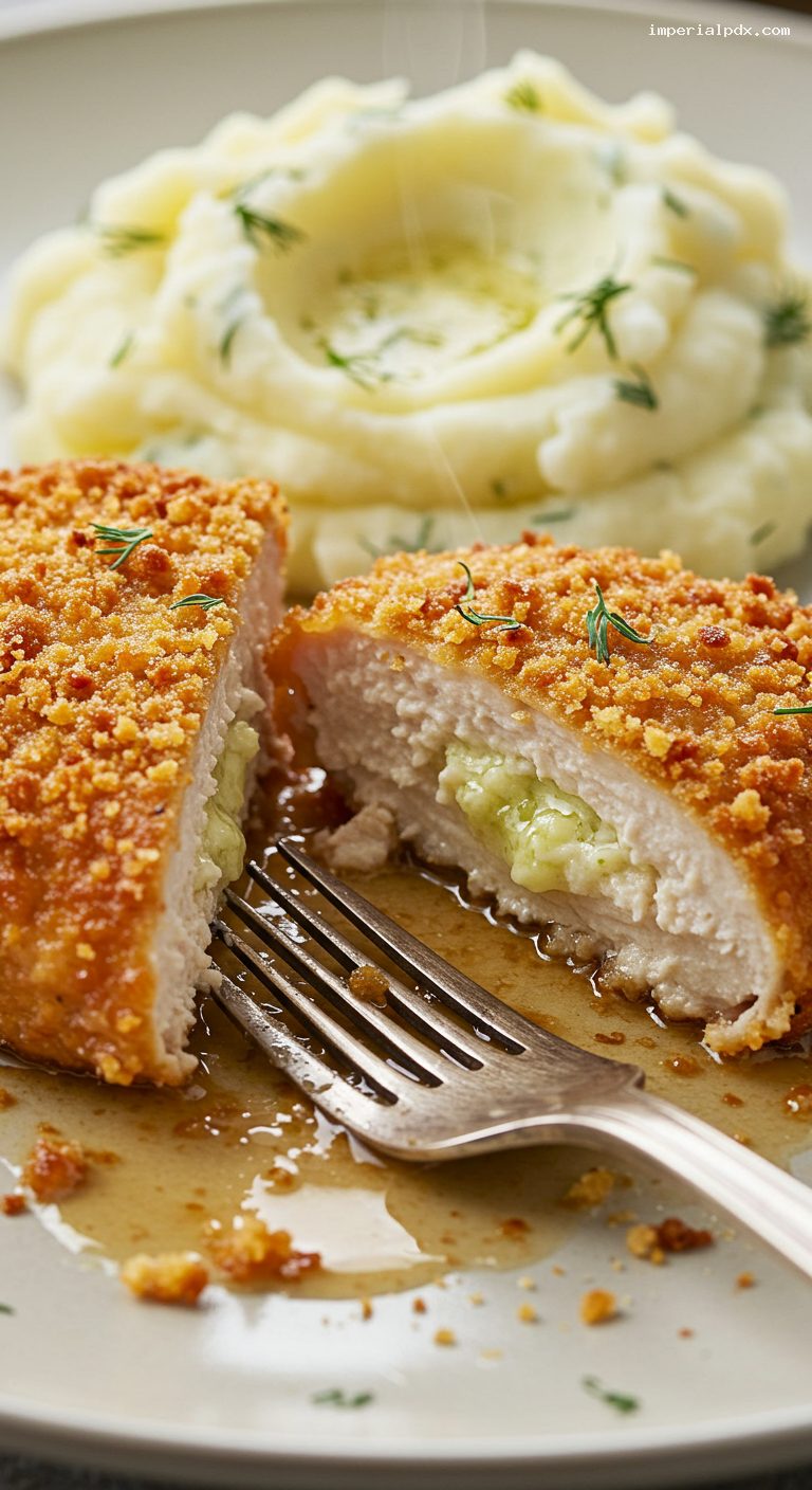 Ultra-Juicy Pozharskie Chicken Cutlets with Pan Juices – Closeup