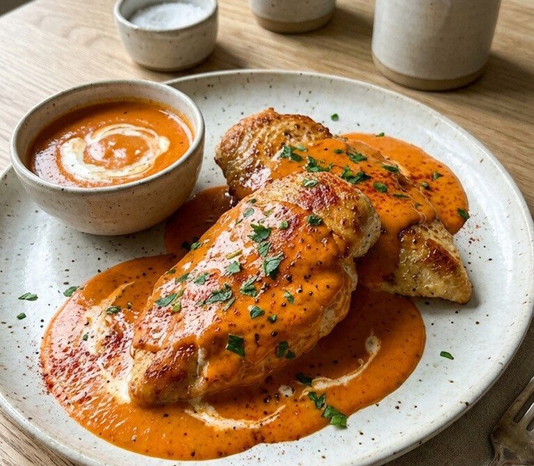 Velvety Roasted Red Pepper Cream Sauce