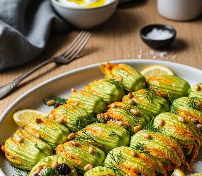 Çiçek Dolma: Turkish Stuffed Zucchini Flowers