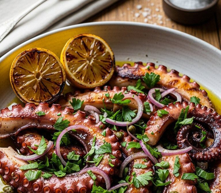 Ahtapot Salatası: Bright Aegean Grilled Octopus Salad