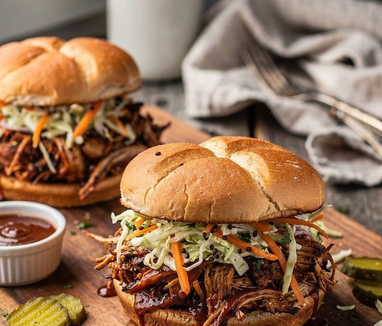BBQ Pulled Jackfruit Sandwiches With Crunchy Slaw