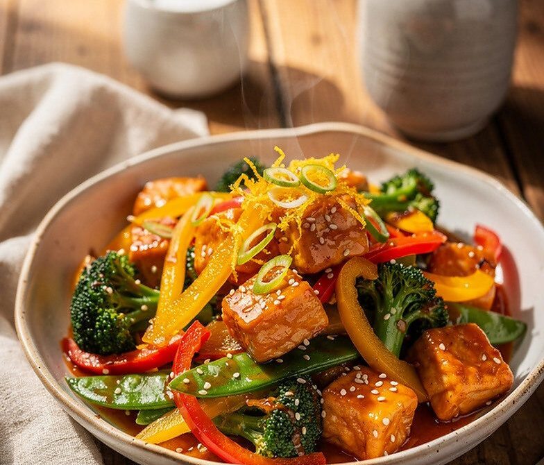 Bright Orange Ginger Stir-Fry Sauce for Chicken, Tofu, or Veggies