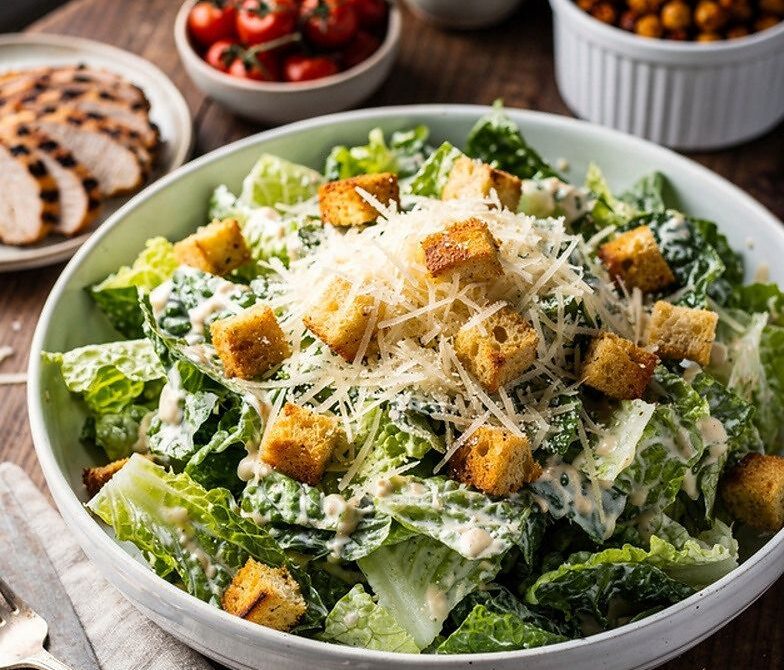 Build-Your-Own Classic Caesar Salad With Tasty Toppings