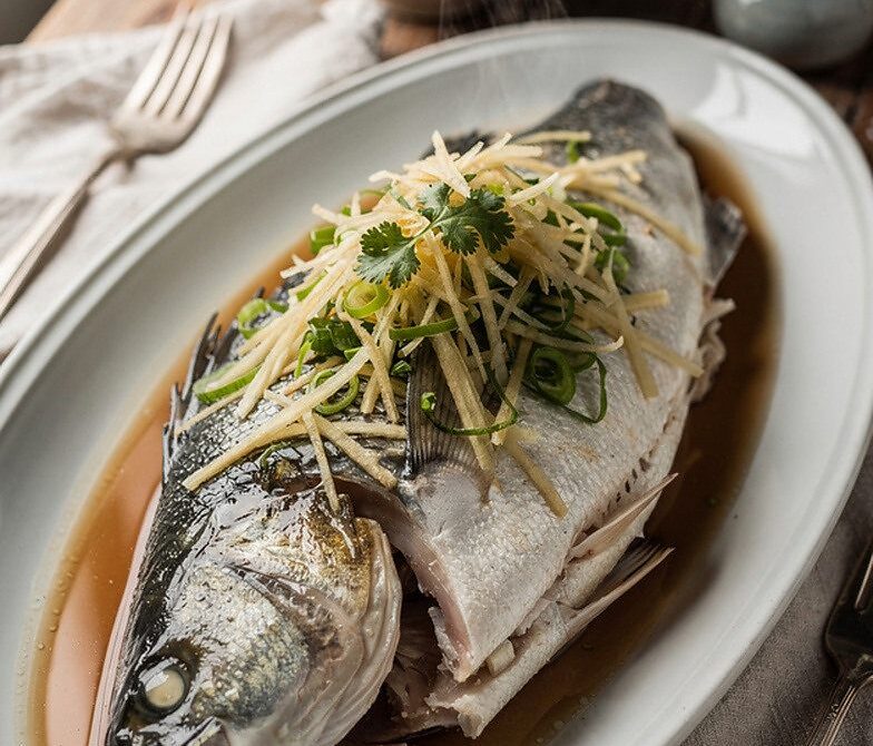 Cantonese Ginger Scallion Steamed Fish With Sizzling Soy Oil