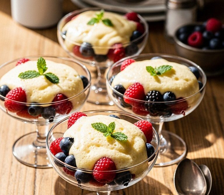 Champagne Sabayon with Fresh Berries