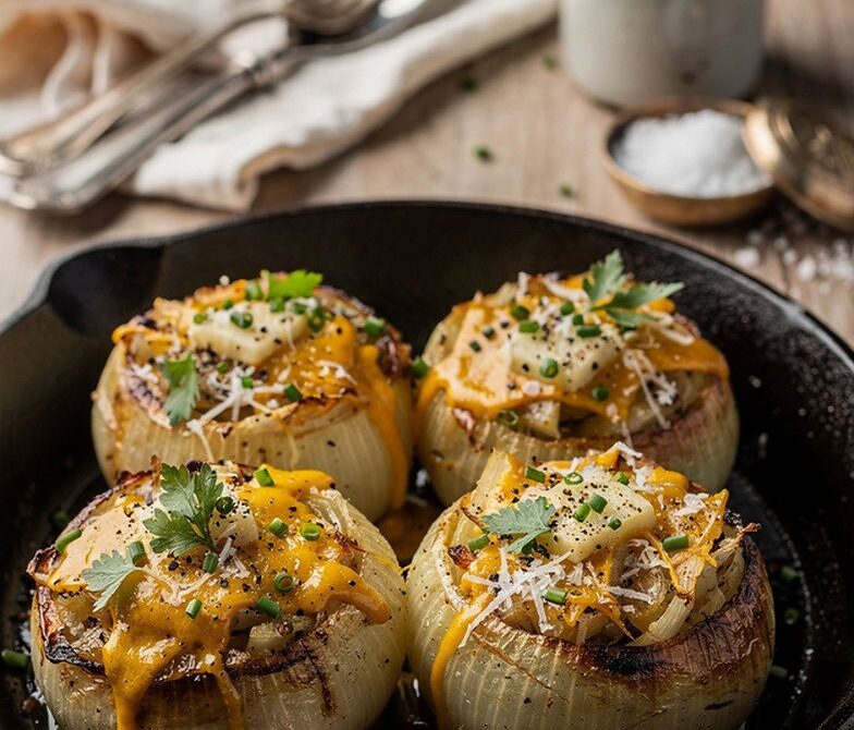 Cheesy Herb-Stuffed Grilled Onions BBQ Side
