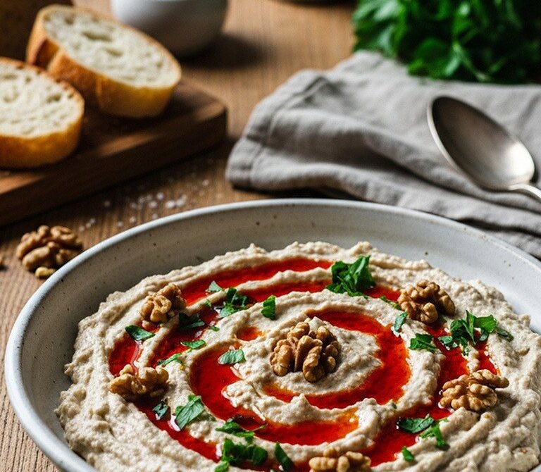 Circassian Chicken Spread with Walnut Garlic Sauce