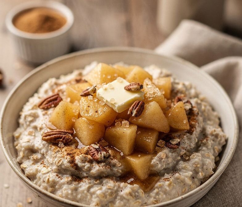 Classic Brown Sugar Cinnamon Oatmeal With Sautéed Apples
