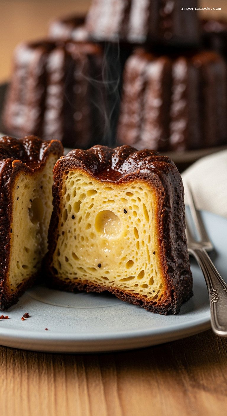 Classic Canelés de Bordeaux With Rum and Vanilla – Closeup