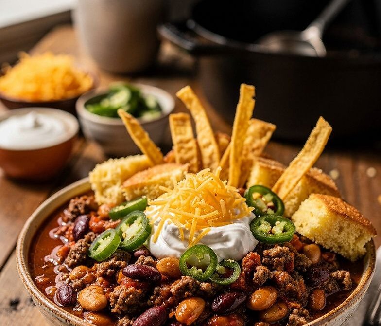 Classic Chili Bar With Beef and Vegetarian Bean Options