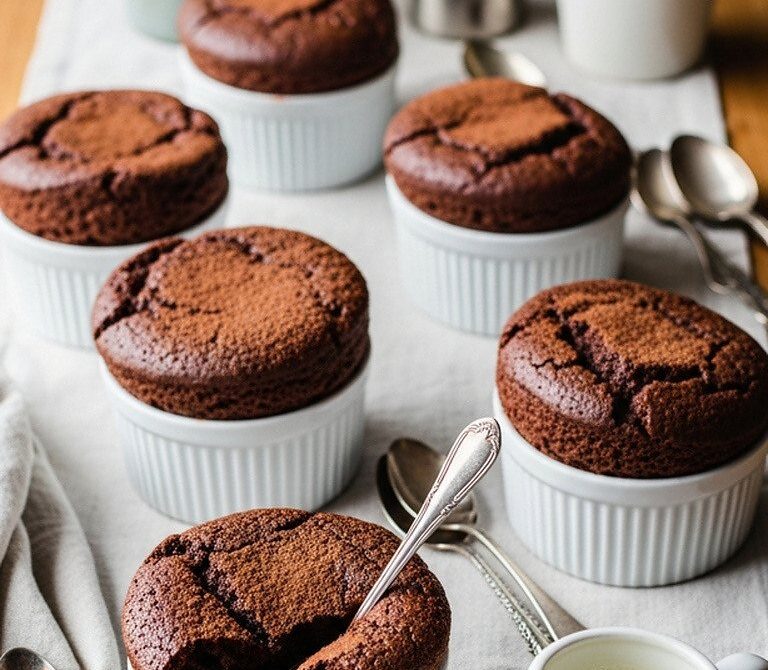 Classic Chocolate Soufflé with Chilled Crème Anglaise