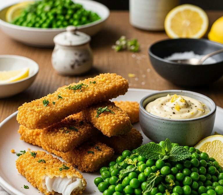 Classic Crispy Fish Fingers With Lemon Mayo Dip