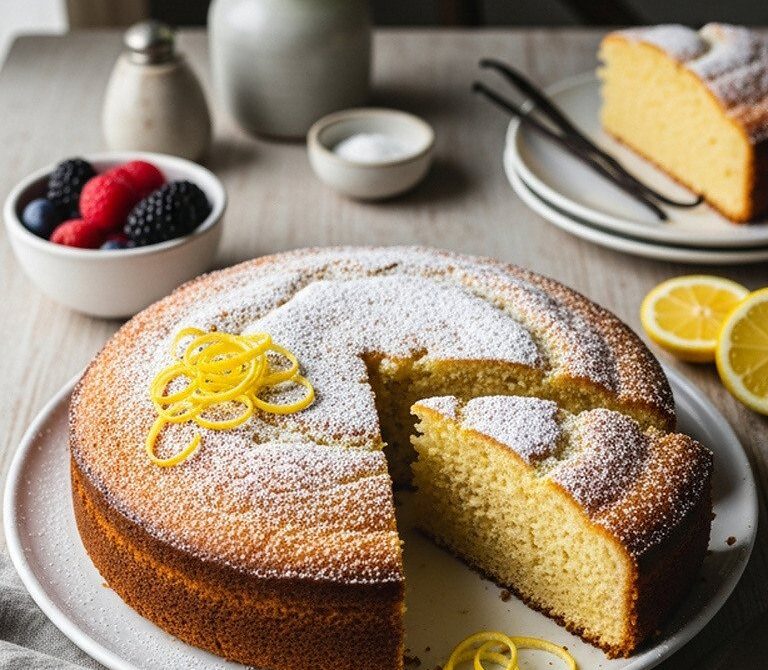 Classic French Yogurt Cake with Lemon or Vanilla