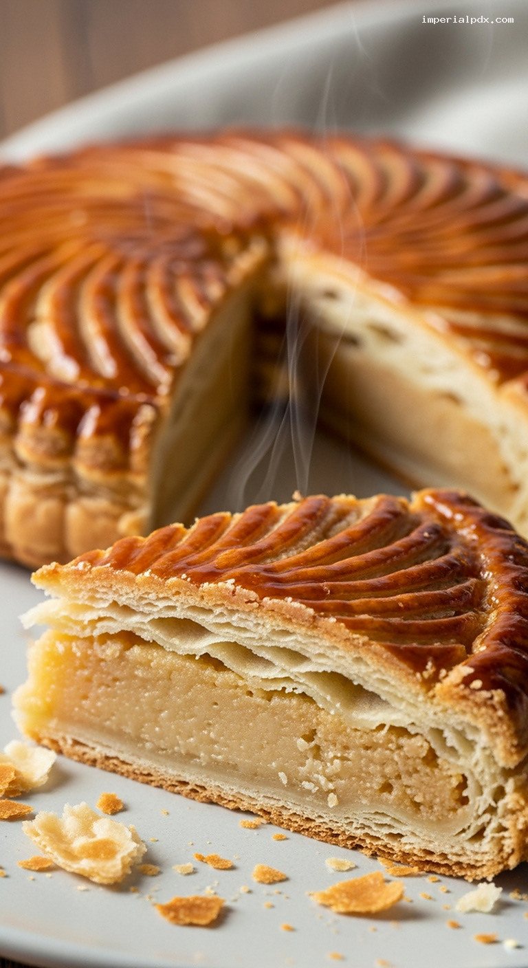 Classic Galette des Rois With Almond Frangipane – Closeup