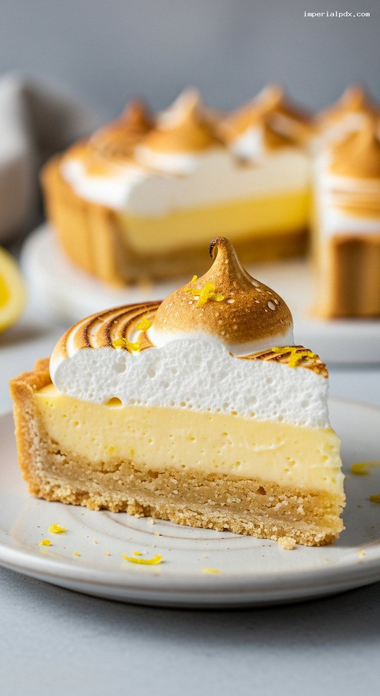 Classic Tarte au Citron with Silky Lemon Filling – Closeup