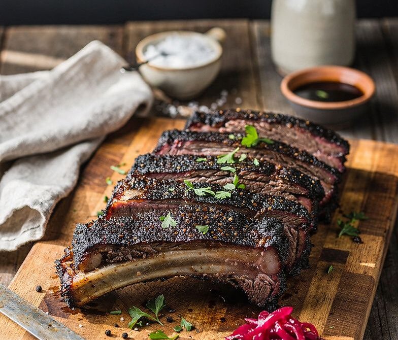 Coffee-Black Pepper Smoked Beef Short Ribs