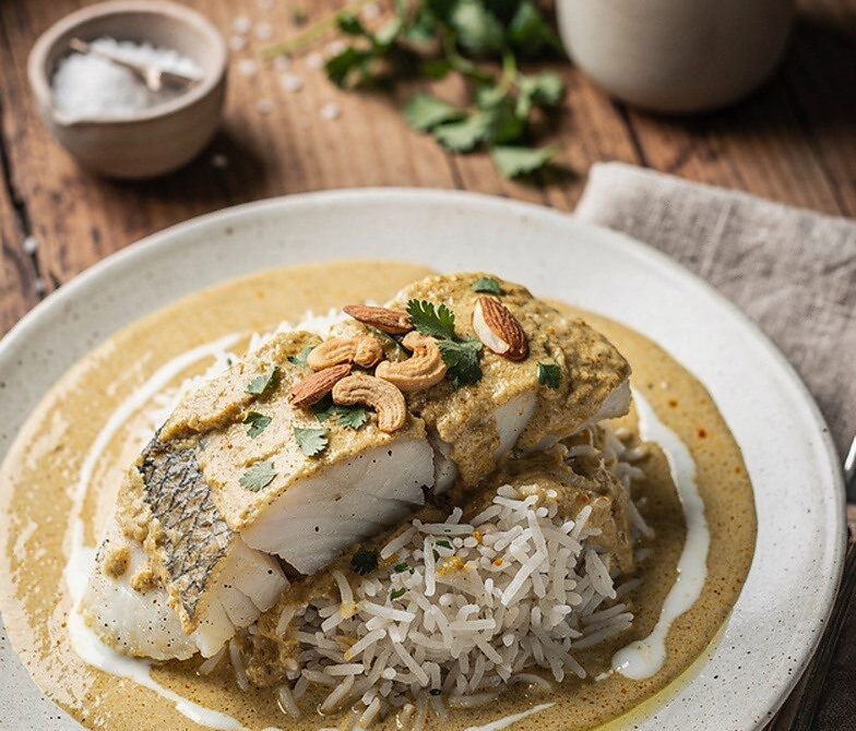 Creamy North Indian Fish Korma With Basmati Rice
