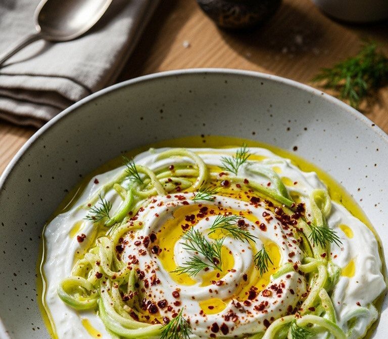 Creamy Turkish Yogurt Zucchini Salad with Dill