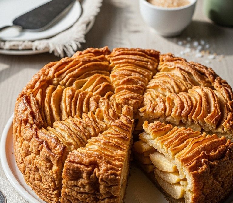Crisp Gascon Apple Croustade With Rum-Scented Layers