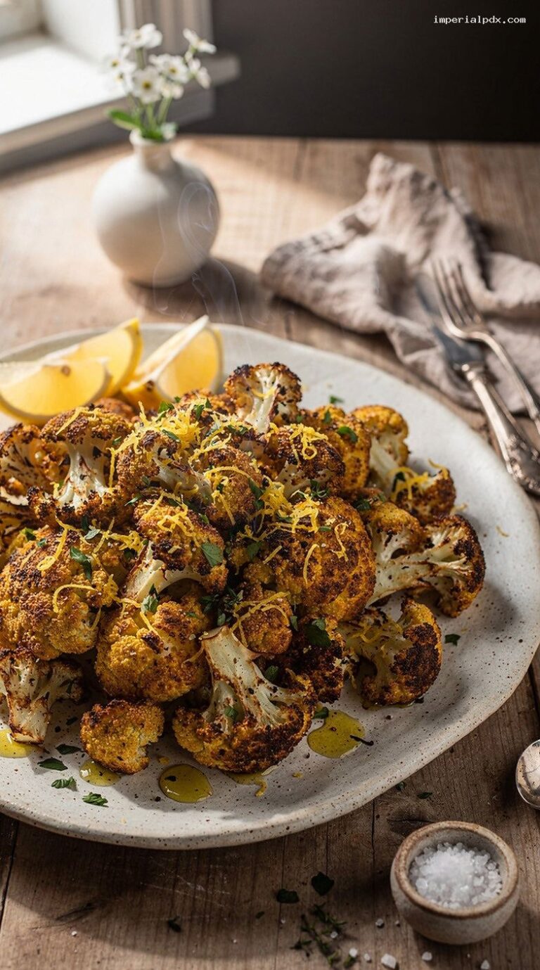 Crispy Parmesan Roasted Cauliflower With Garlic, Herbs, and Lemon Zest ...