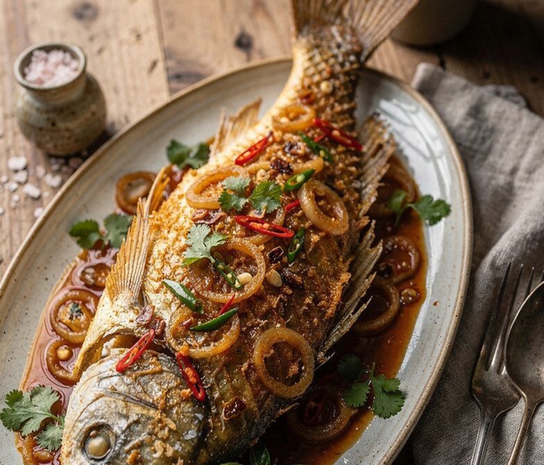 Crispy Whole Fish With Thai Chili-Tamarind Sauce