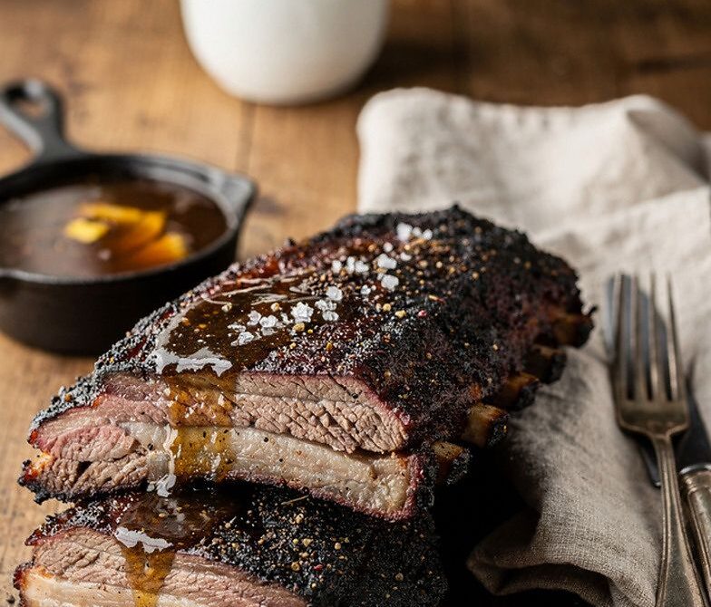 Dino-Style Smoked Beef Back Ribs with Salt and Pepper