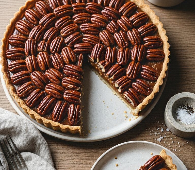 French Pecan Tart with Buttery Pâte Sucrée
